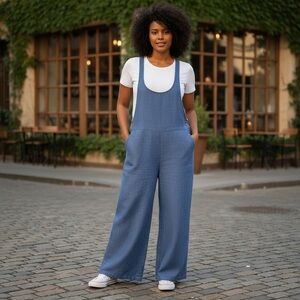 BloomChic Denim Blue Jumpsuit
